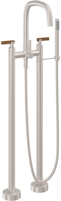CALIFORNIA FAUCETS 0803-37T.18 San Elijo Tub Fillers Contemporary Floor Mount Tub Filler - Quad Arc Spout