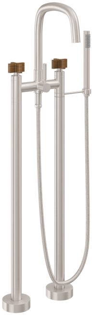 CALIFORNIA FAUCETS 0803-37XT.20 San Elijo Tub Fillers Contemporary Floor Mount Tub Filler - Quad Arc Spout