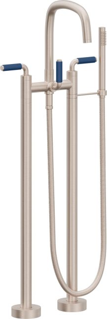 CALIFORNIA FAUCETS 0803-41-BP.18 San Elijo Tub Fillers Contemporary Floor Mount Tub Filler - Quad Arc Spout