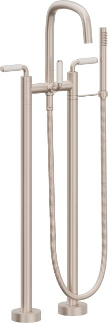CALIFORNIA FAUCETS 0803-41-WP.18 San Elijo Tub Fillers Contemporary Floor Mount Tub Filler - Quad Arc Spout