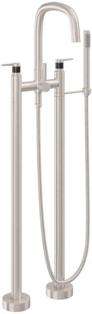 CALIFORNIA FAUCETS 0803-53F.18 San Elijo Tub Fillers Contemporary Floor Mount Tub Filler - Quad Arc Spout
