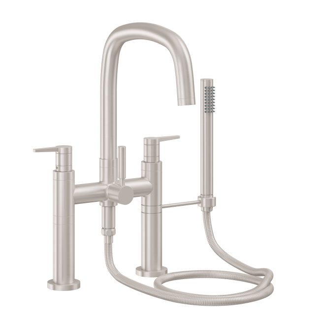 CALIFORNIA FAUCETS 0808-53.18 San Elijo Tub Fillers Contemporary Deck Mount Tub Filler - Quad Arc Spout