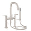 CALIFORNIA FAUCETS 0808-70.18 San Elijo Tub Fillers Contemporary Deck Mount Tub Filler - Quad Arc Spout
