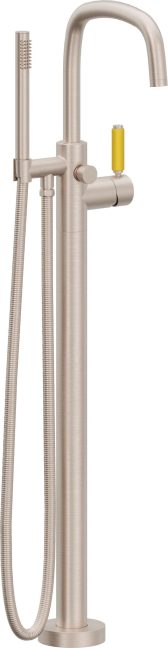 CALIFORNIA FAUCETS 0811-41-YP.20 San Elijo Tub Fillers Contemporary Single Hole Floor Mount Tub Filler - Quad Arc Spout