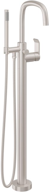 CALIFORNIA FAUCETS 0811-E5.20 San Elijo Tub Fillers Contemporary Single Hole Floor Mount Tub Filler - Quad Arc Spout