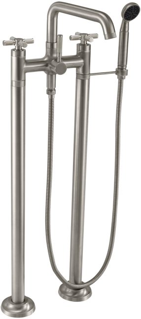 CALIFORNIA FAUCETS 0903-30XK.20 Descanso Tub Fillers Industrial Floor Mount Tub Filler - Low Quad Spout