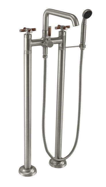 CALIFORNIA FAUCETS 0903-30XT.20 Descanso Tub Fillers Industrial Floor Mount Tub Filler - Low Quad Spout