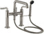 CALIFORNIA FAUCETS 0908-30K.20 Descanso Tub Fillers Industrial Deck Mount Tub Filler - Low Quad Spout