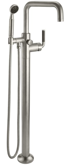 CALIFORNIA FAUCETS 0911-30F.20 Descanso Tub Fillers Industrial Single Hole Floor Mount Tub Filler - Quad Spout