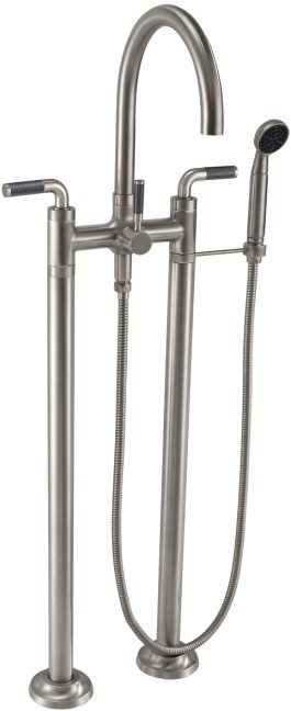 CALIFORNIA FAUCETS 1003-30F.18 Descanso Tub Fillers Industrial Floor Mount Tub Filler - Arc Spout
