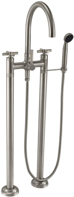 CALIFORNIA FAUCETS 1003-30X.18 Descanso Tub Fillers Industrial Floor Mount Tub Filler - Arc Spout