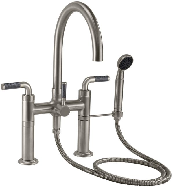 CALIFORNIA FAUCETS 1008-30F.18 Descanso Tub Fillers Industrial Deck Mount Tub Filler - Arc Spout