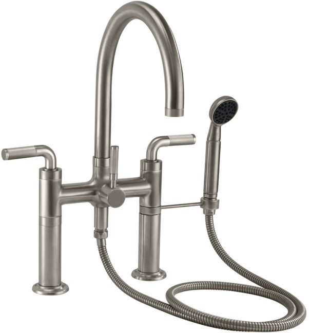 CALIFORNIA FAUCETS 1008-30K.20 Descanso Tub Fillers Industrial Deck Mount Tub Filler - Arc Spout