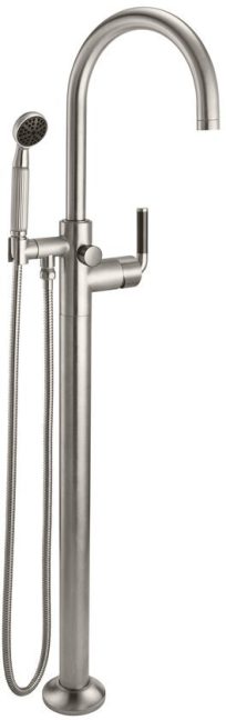 CALIFORNIA FAUCETS 1011-30F.20 Descanso Tub Fillers Industrial Single Hole Floor Mount Tub Filler - Arc Spout