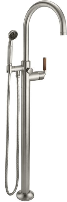 CALIFORNIA FAUCETS 1011-30T.18 Descanso Tub Fillers Industrial Single Hole Floor Mount Tub Filler - Arc Spout