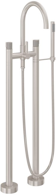 CALIFORNIA FAUCETS 1103-39PI.20 Asilomar Tub Fillers Contemporary Floor Mount Tub Filler - Arc Spout