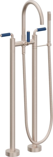 CALIFORNIA FAUCETS 1103-41-BP.20 Asilomar Tub Fillers Contemporary Floor Mount Tub Filler - Arc Spout