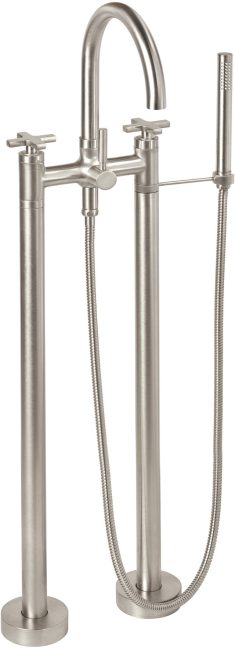 CALIFORNIA FAUCETS 1103-45X.20 Asilomar Tub Fillers Contemporary Floor Mount Tub Filler - Arc Spout