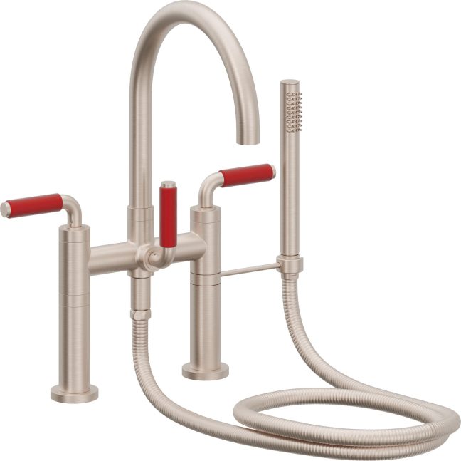 CALIFORNIA FAUCETS 1108-41-RD.20 Asilomar Tub Fillers Contemporary Deck Mount Tub Filler - Arc Spout