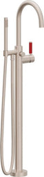 CALIFORNIA FAUCETS 1111-41-RD.20 Asilomar Tub Fillers Contemporary Single Hole Floor Mount Tub Filler - Arc Spout
