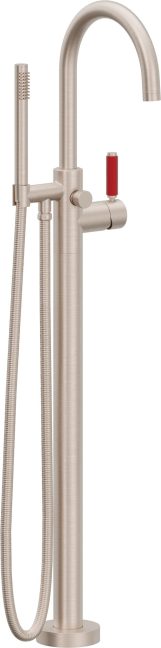 CALIFORNIA FAUCETS 1111-41-RD.20 Asilomar Tub Fillers Contemporary Single Hole Floor Mount Tub Filler - Arc Spout