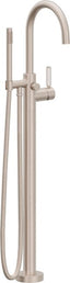 CALIFORNIA FAUCETS 1111-41-WP.18 Asilomar Tub Fillers Contemporary Single Hole Floor Mount Tub Filler - Arc Spout