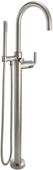 CALIFORNIA FAUCETS 1111-H74.18 Asilomar Tub Fillers Contemporary Single Hole Floor Mount Tub Filler - Arc Spout