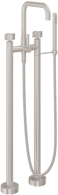 CALIFORNIA FAUCETS 1203-37X.20 Bolsa Tub Fillers Contemporary Floor Mount Tub Filler - Quad Spout