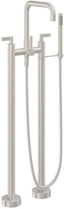 CALIFORNIA FAUCETS 1203-40.20 Bolsa Tub Fillers Contemporary Floor Mount Tub Filler - Quad Spout