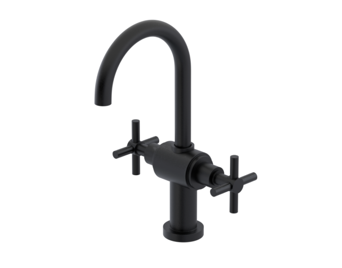 RUBINET 1CGLC Genesis Single Hole Dual Handle Lav. Set with LaSalle Spout (less drain)