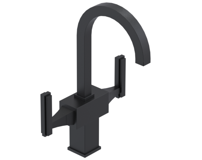 RUBINET 1CMQL Matthew Quinn Single Hole Dual Handle Lav. Set. (less drain)