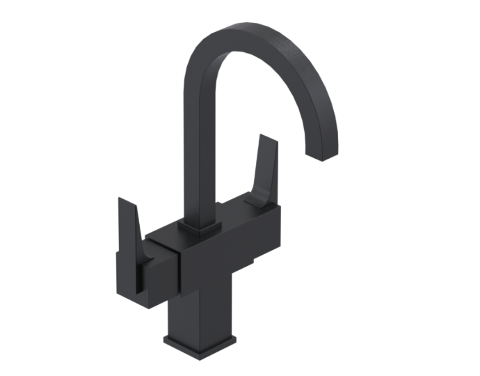 RUBINET 1CRSL Seven Single Hole Dual Handle Lav. Set. (less drain)