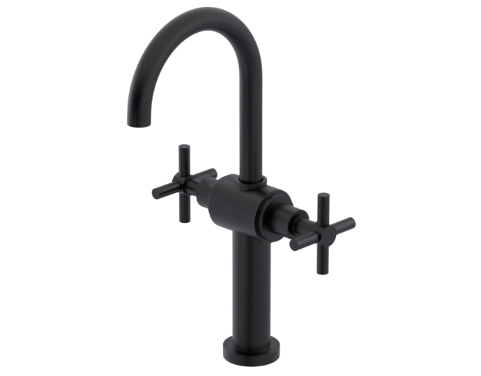 RUBINET 1DGLC Genesis Single Hole Dual Handle Lav. Set with LaSalle Spout with extended base (less drain)
