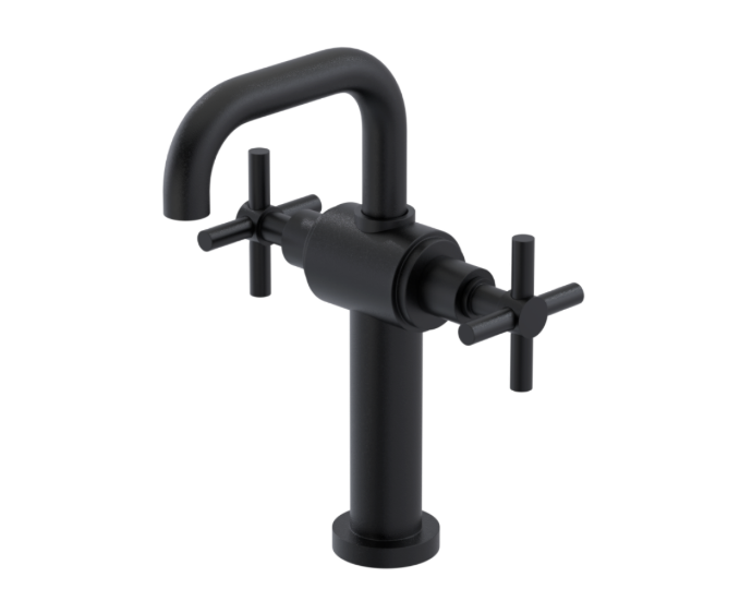 RUBINET 1DGNC Genesis Single Hole Dual Handle Lav. Set. with extended base (less drain)