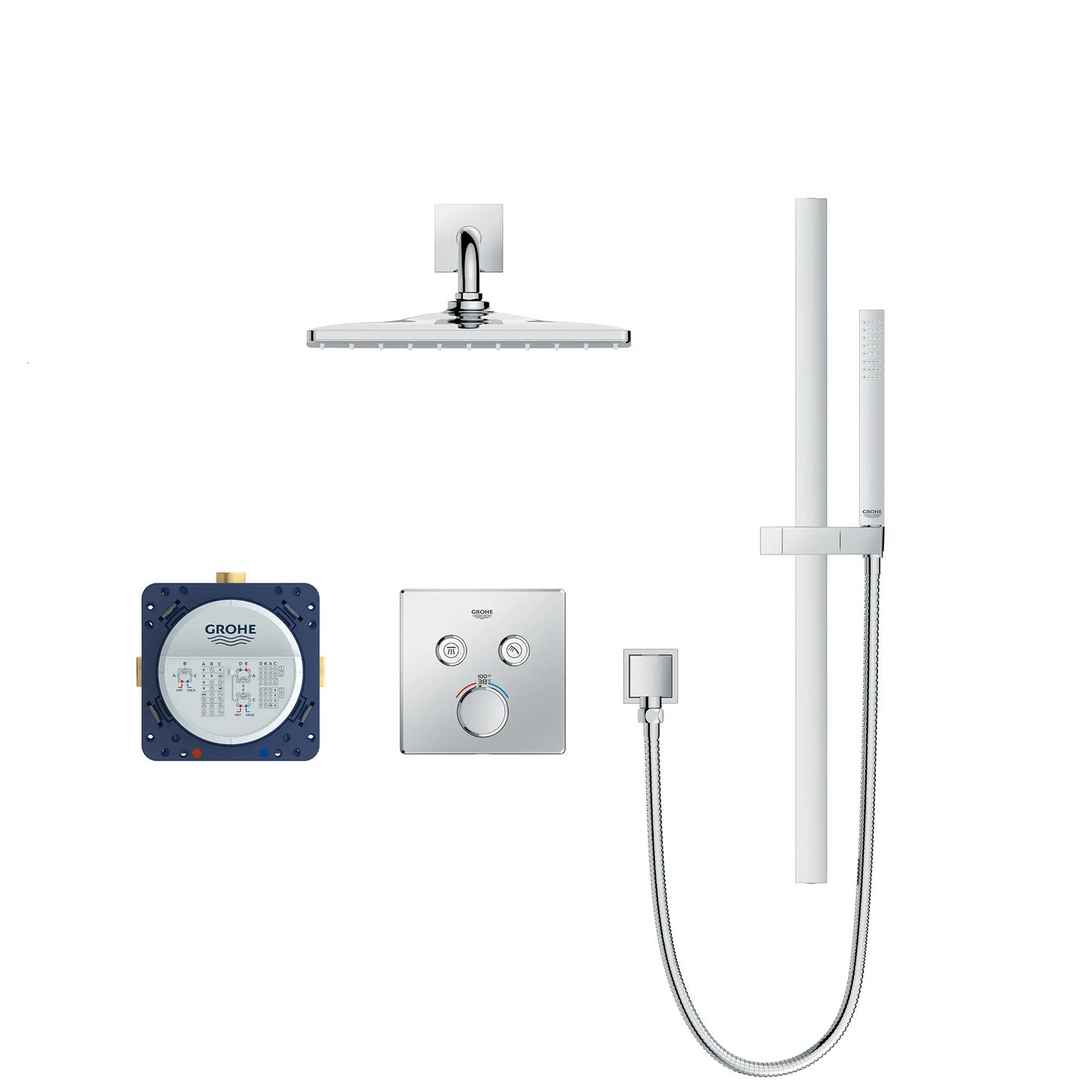 GROHE 1030810000 Rainshower Sq Dual Therm Shower Sys Ca