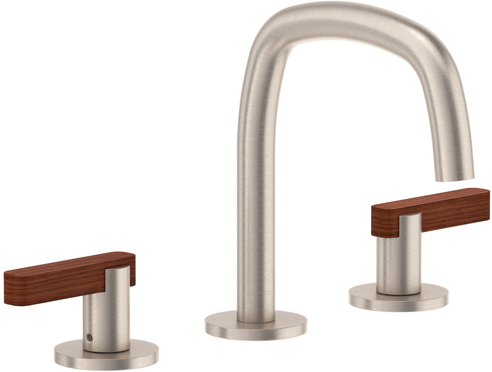 California Faucets 3802T San Elijo 8" Widespread Lavatory Faucet with ZeroDrain and Teak Handle