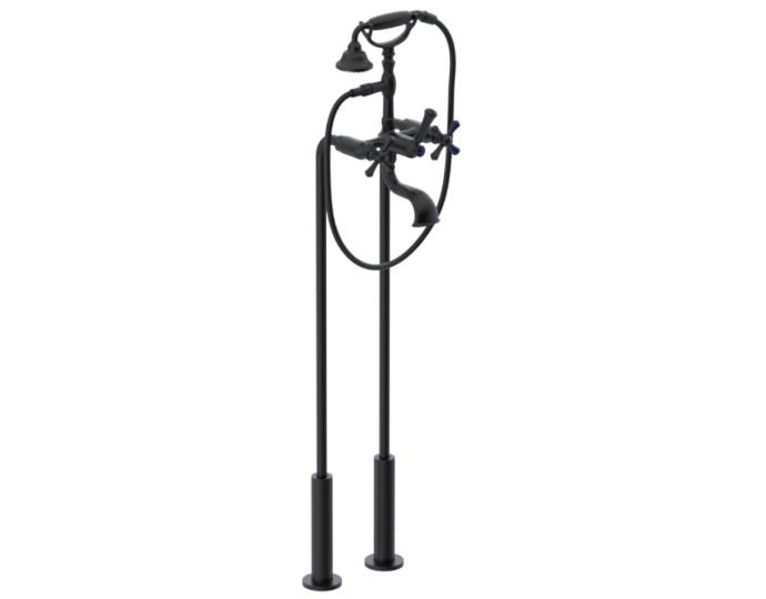 RUBINET 3FFML Jasmin Floor Mount Tub filler with hand held shower