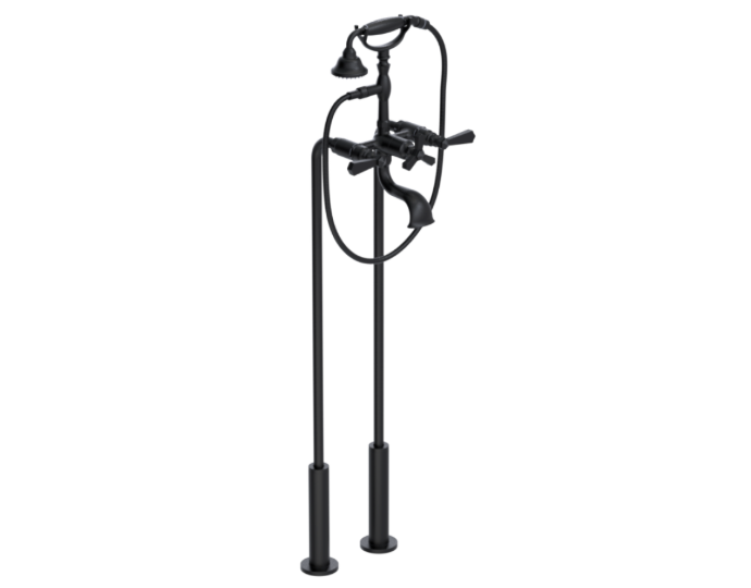 RUBINET 3FHXL Hexis Floor Mount Tub Filler with Hand Held Shower