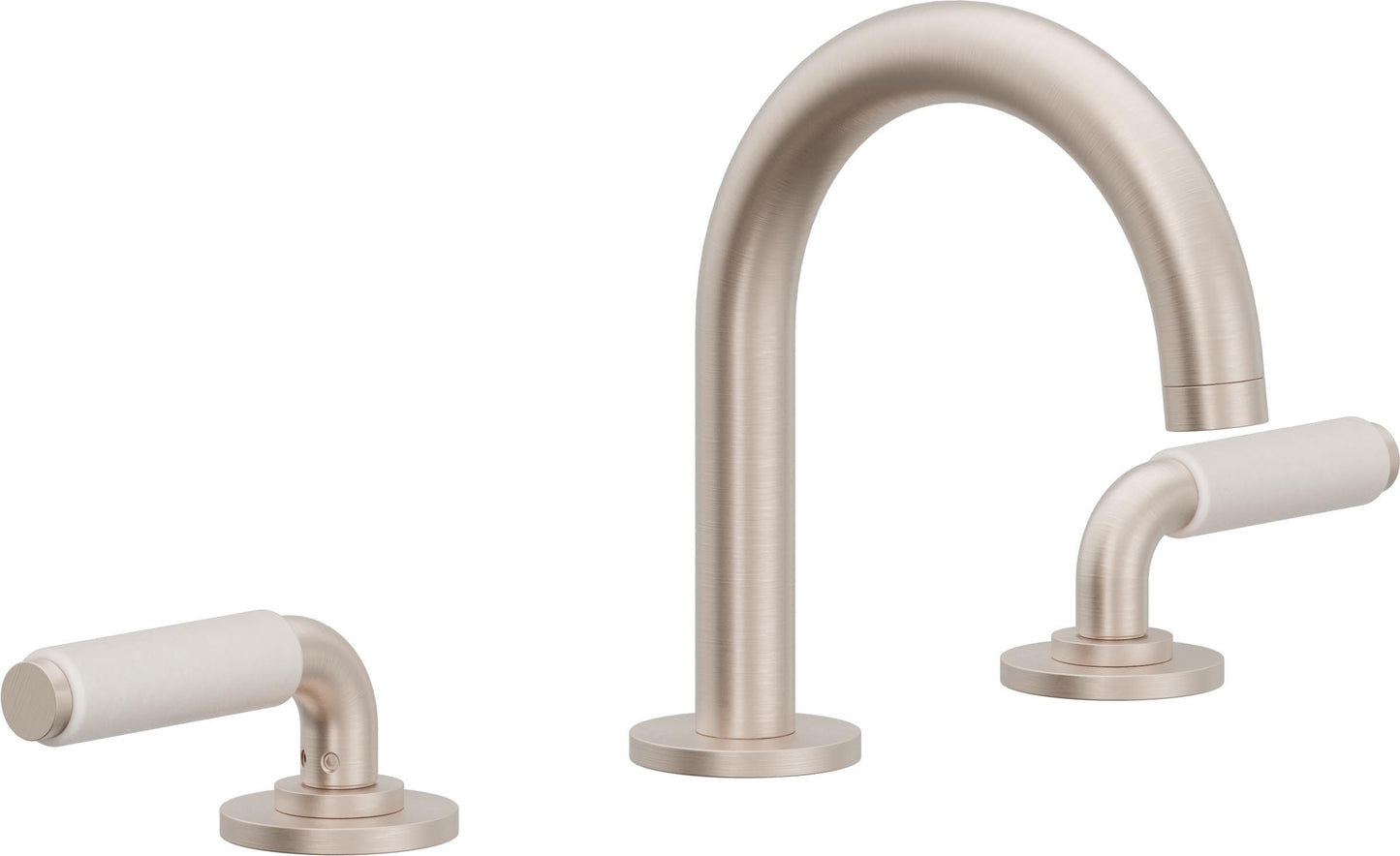 California Faucets 4102M-WP Cayucos 8" Widespread Lavatory Faucet with ZeroDrain - Medium Spout
