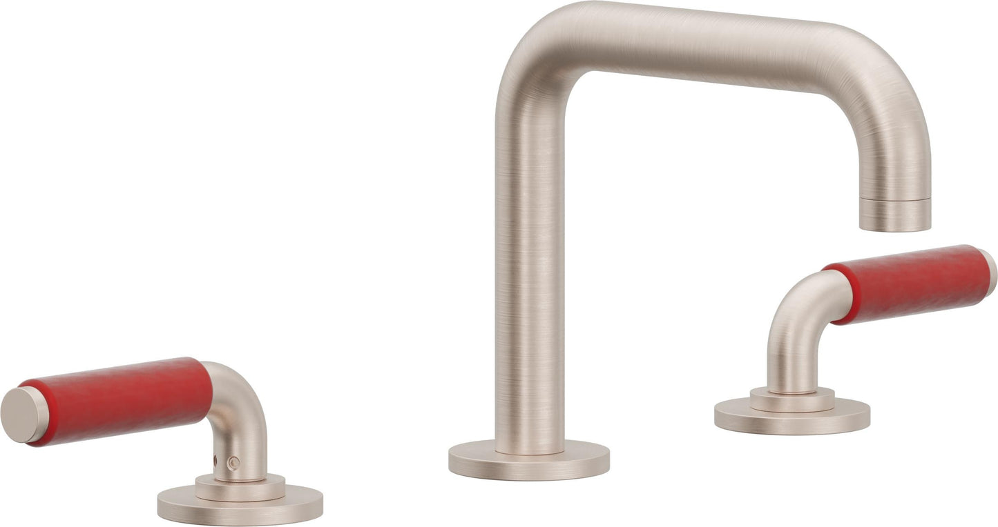 California Faucets 4102Q-RD Cayucos 8" Widespread Lavatory Faucet with ZeroDrain - Quad Spout