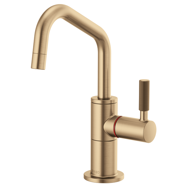 BRIZO LITZE 61363LF Instant Hot Faucet with Angled Spout and Knurled Handle