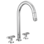 BRIZO 62506LF Widespread Pull-Down Faucet with Arc Spout - Knob Handles