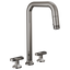 BRIZO 62507LF Widespread Pull-Down Faucet with Square Spout - Knob Handles