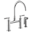 BRIZO LITZE 62543LF Bridge Faucet with Arc Spout and Knurled Handle