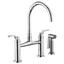 BRIZO LITZE 62544LF Bridge Faucet with Arc Spout and Industrial Handle