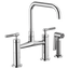 BRIZO LITZE 62553LF Bridge Faucet with Square Spout and Knurled Handle