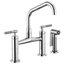 BRIZO LITZE 62563LF Bridge Faucet with Angled Spout and Knurled Handle