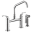 BRIZO LITZE 62564LF Bridge Faucet with Angled Spout and Industrial Handle