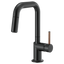 BRIZO 63965LF Pull-Down Prep Faucet with Square Spout - Wood Lever Handle