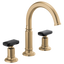 BRIZO INVARI 65376LF Widespread Lavatory Faucet with Arc Spout - Knob Handles 1.5 GPM